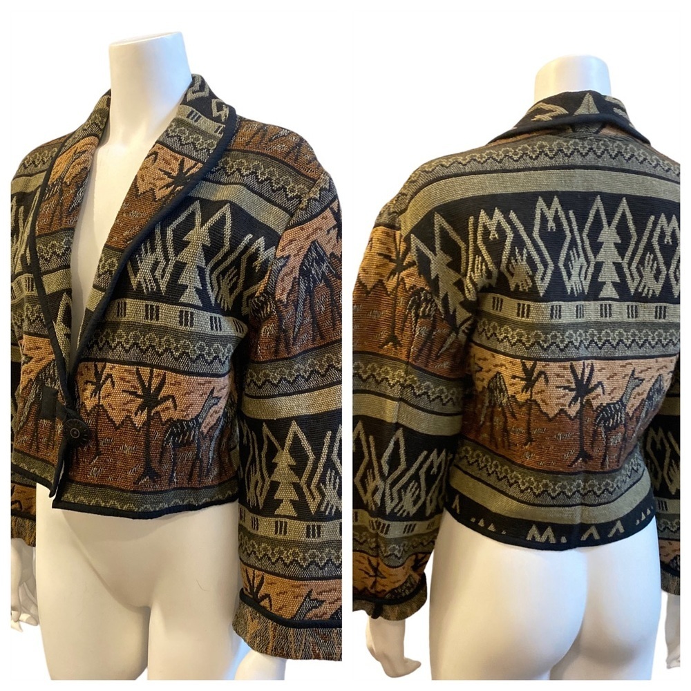 VINTAGE FLASHBACK Southwestern Desert Style Blazer, Size Medium - Picture 2 of 11